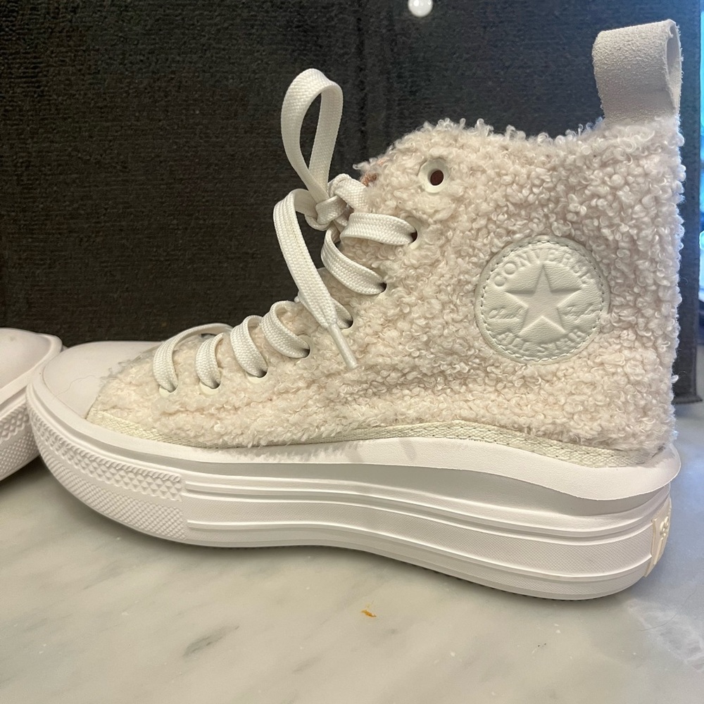 NWOT Converse WMNS Chuck Taylor All Star Move High 'Perfect Is Not Perfect Egret